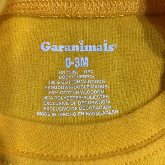 Garanimals 0-3 months boys “I dig daddy” Long Sleeve Bodysuit and Pants - Picture 4 of 8